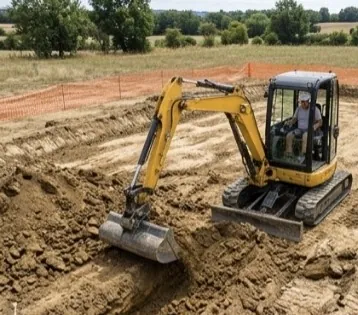 Le gérant de la SARL JBTP sur un chantier de terrassement à Carcassonne